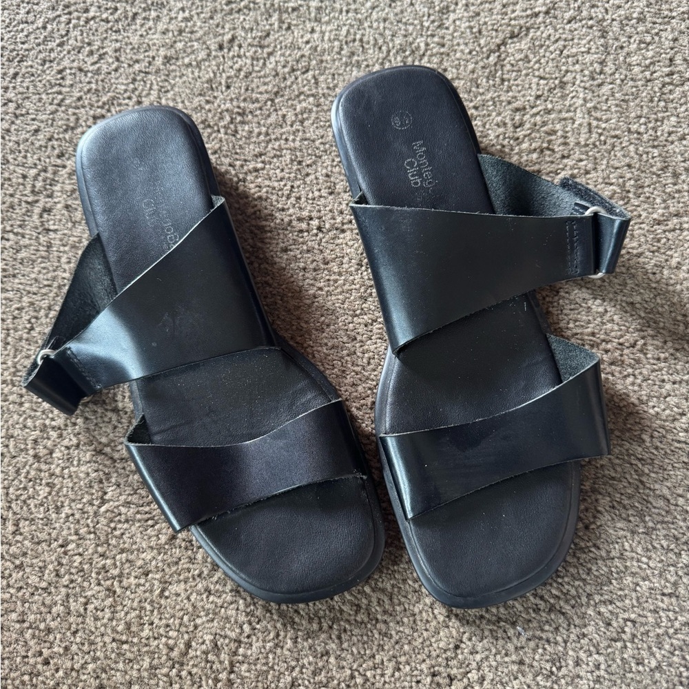 Women's Black buckle Sandals